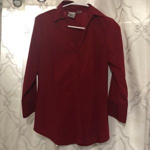 Fred David red blouse